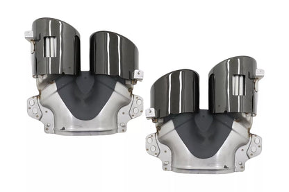 💎Punte del diffusore cromate per Mercedes GLA H247 Sport Line Aero Night Pack💎