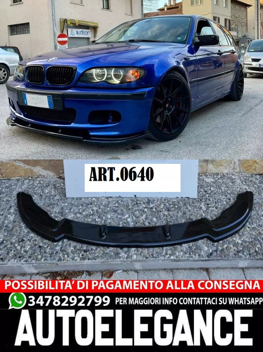 0640 BMW SÉRIE 3 E46 MTECH LAME SOUS PARE-CHOCS AVANT ABS NOIR BRILLANT SPLITTER