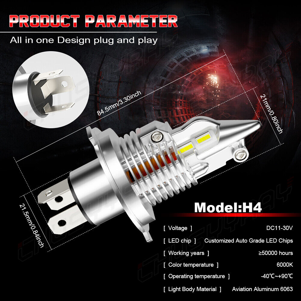 Per Ford F150 1975-1979Kit di conversione fari a LED rotondi da 7" H4abbaglianti