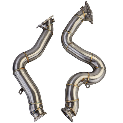 Tubi di ricambio racing in acciaio inox per Audi S6 RS6 4G A7 S7 RS7 12-18
