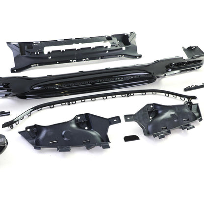 Diffusore posteriore sportivo con doppi terminali di scarico nero compatibile per Mercedes Classe S W222 17-20