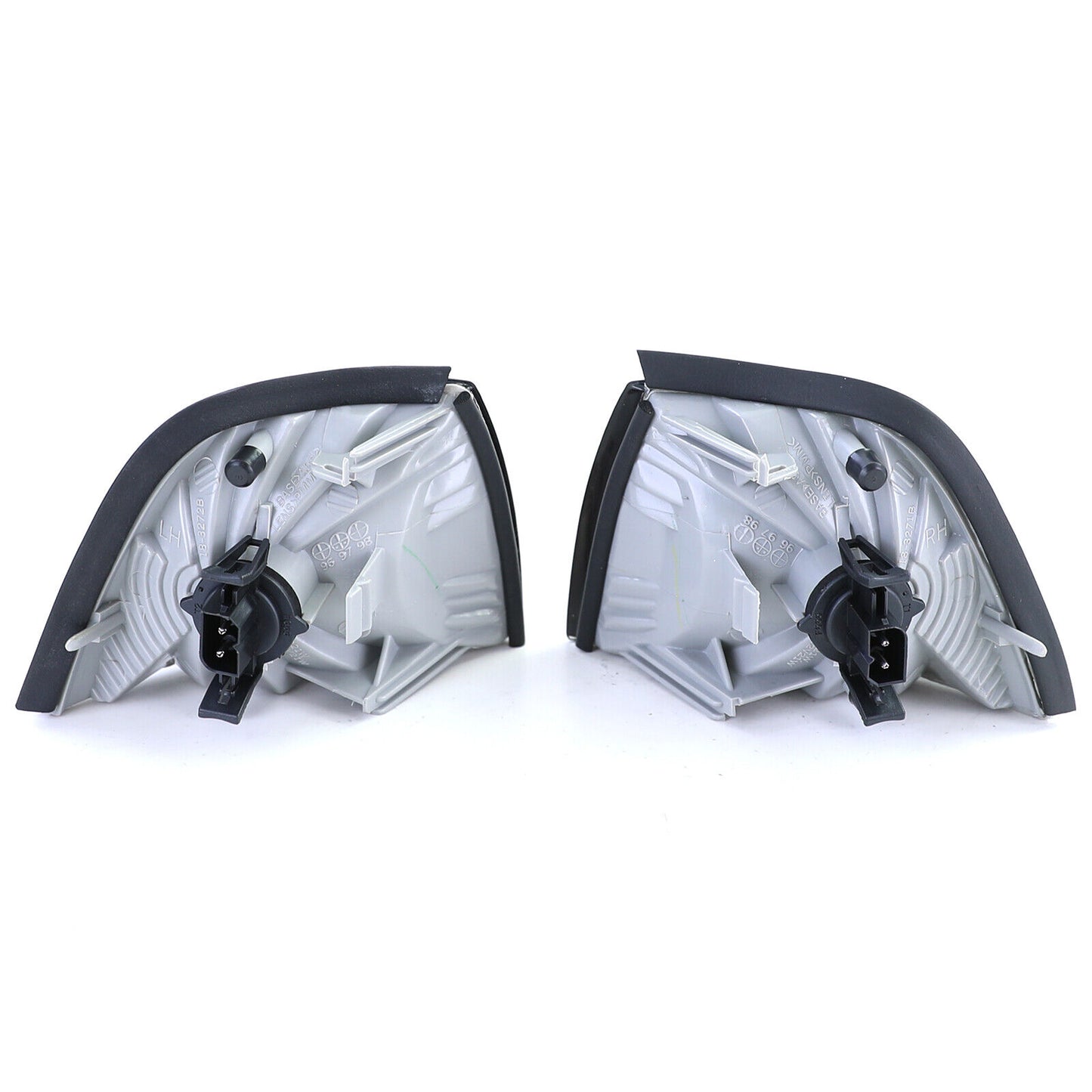 Coppia indicatori di direzione fumè neri adatti per BMW Serie 3 E36 Berlina Touring Compact 90-98