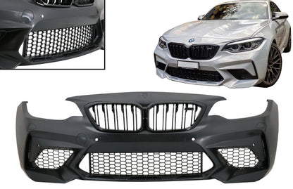 Paraurti per BMW 2 F87 M2 16-20 Rene Griglia Doppia Striscia M2C Look