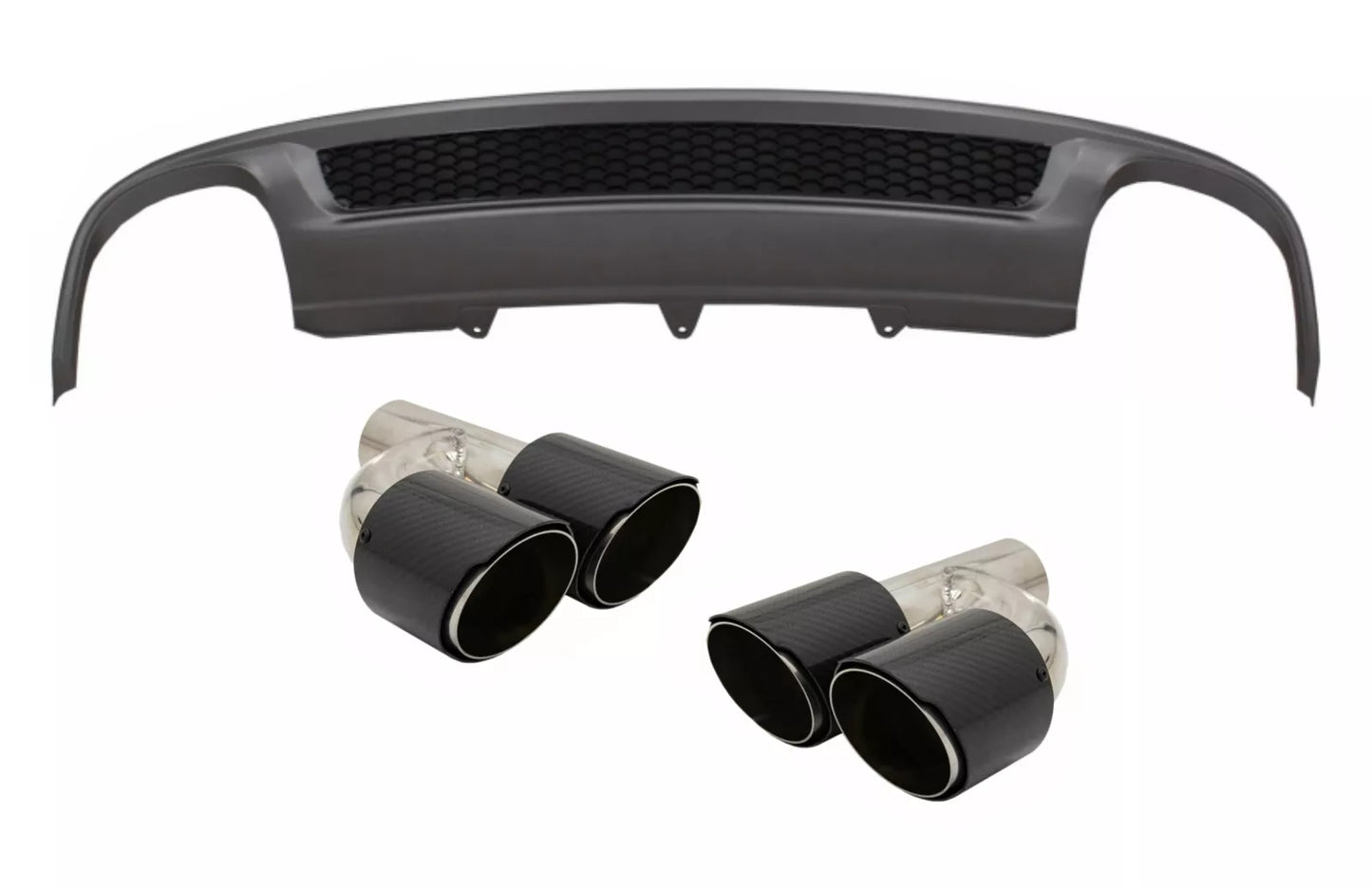 😍Diffusore per Audi A4 B8 Facelift Limo Avant 12-15 scarico carbonio S-Line😍