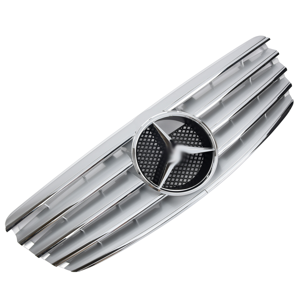 Griglia sportiva per Mercedes W211 S211 E 2002-2006 argento cromato AMG LOOK