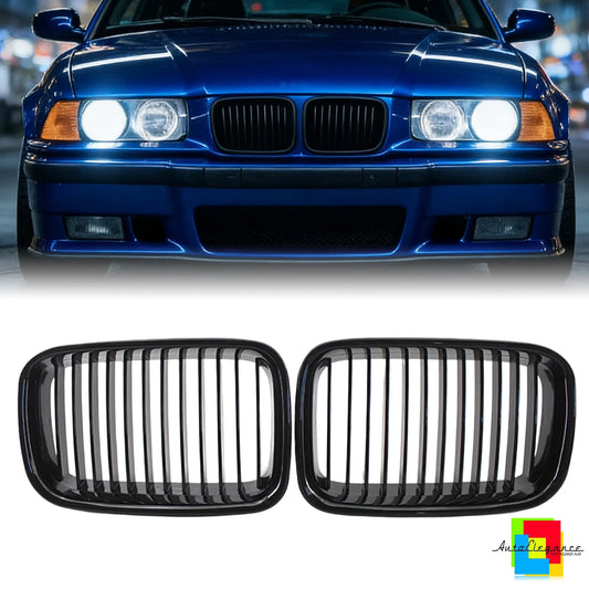 💕 Griglia Anteriore Adatto per BMW Serie 3 E36 90-96 Nero Lucido 💕