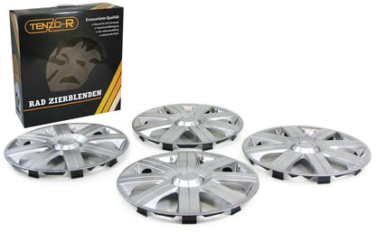 Copricerchi per cerchi in acciaio Set Tenzo-R II 15"" Argento-