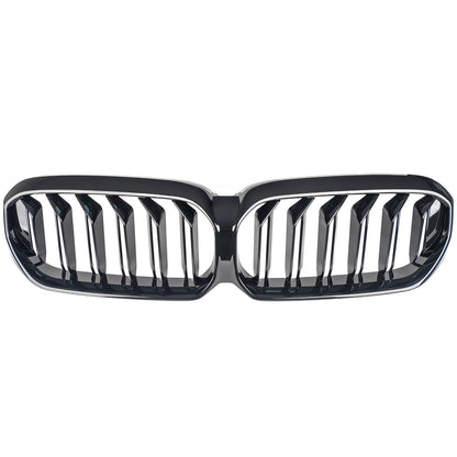 Griglia rene doppia passerella adatta per BMW Serie 5 G30 G31 2020 - nero