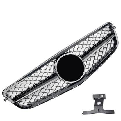 Sports grille for Mercedes W204 S204 C glossy black C63 AMG LOOK 