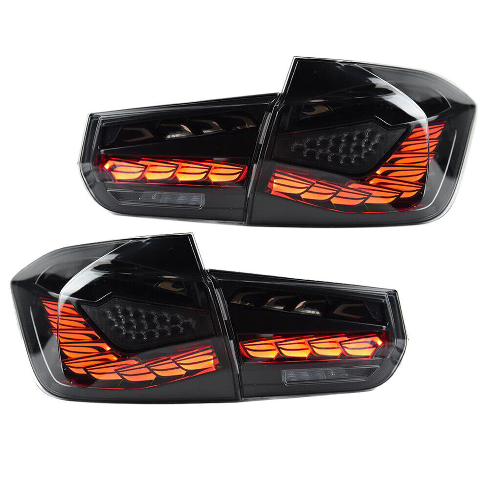 Luci dinamiche  OLED  posteriori nere adatte per BMW Serie 3 berlina F30 F80
