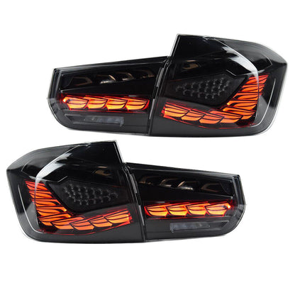Luci dinamiche  OLED  posteriori nere adatte per BMW Serie 3 berlina F30 F80