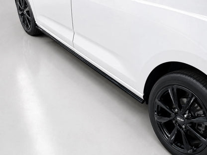 👉Gonne Laterali per VW Caddy Maxi MK5 2021+ Sottoporta Nero Lucido👈