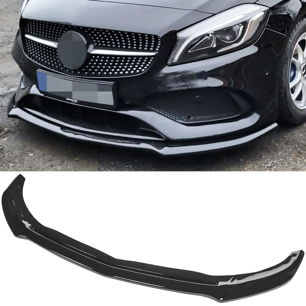 Labbro anteriore spoiler adatto per Mercedes W176 AMG LINE A45 SOLO NERO