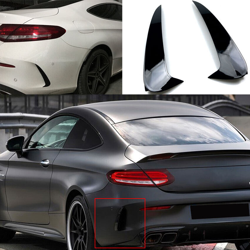 AMG LOOK FLICS AERO FLAPS NERO ADATTO PER MERCEDES C205 A205 AUTOELEGANCERICAMBI