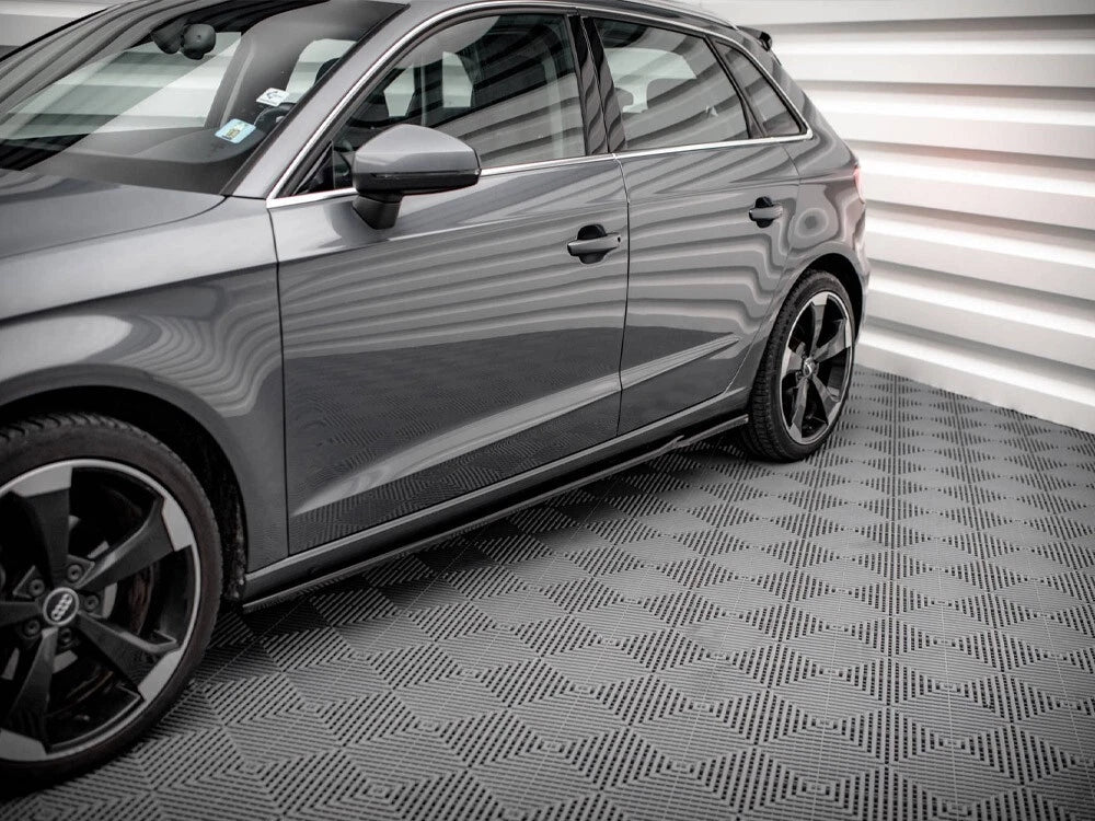 💕  Sotto minigonne  adatto per   AUDI A3 SPORTBACK 8V nero lucido 💕