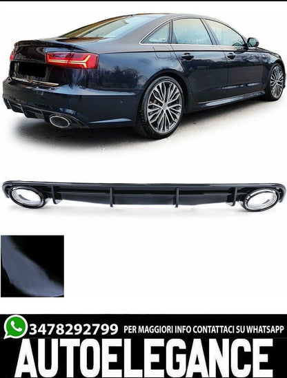 PROMO per A6 C7 4G (2011-2015) RS6 Paraurti anteriore + diffusore posteriore + fanali posteriori + splitter
