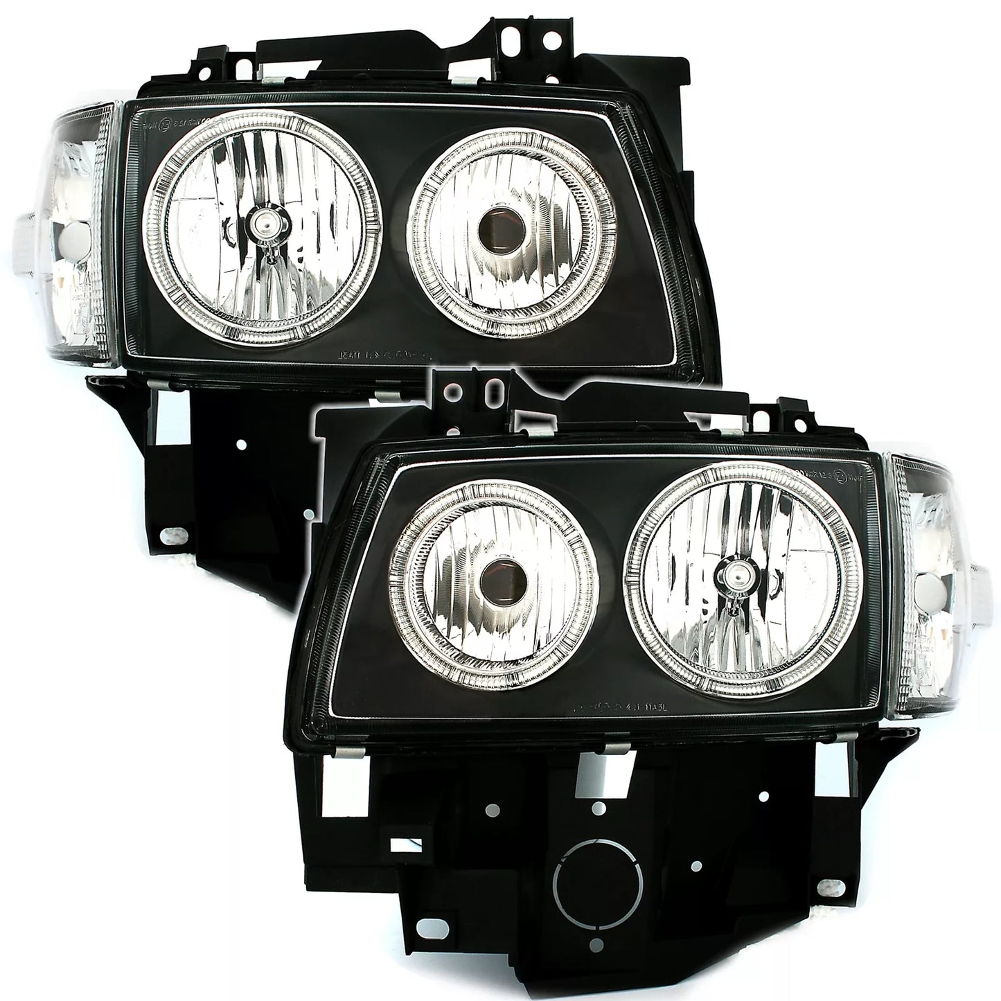 🔥Fari Angel Eyes per VW T4 96-03 Autobus Multivan vettura anteriore lunga neri