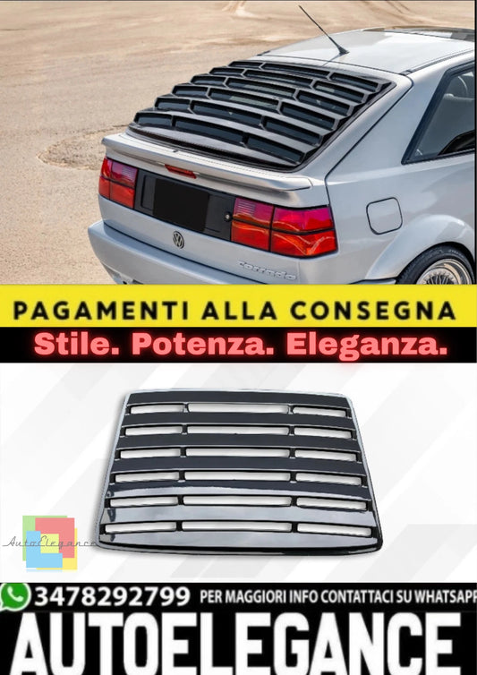 💫Louver Lunotto / Persiana Posteriore per VW Corrado – ABS Nero Scala💫