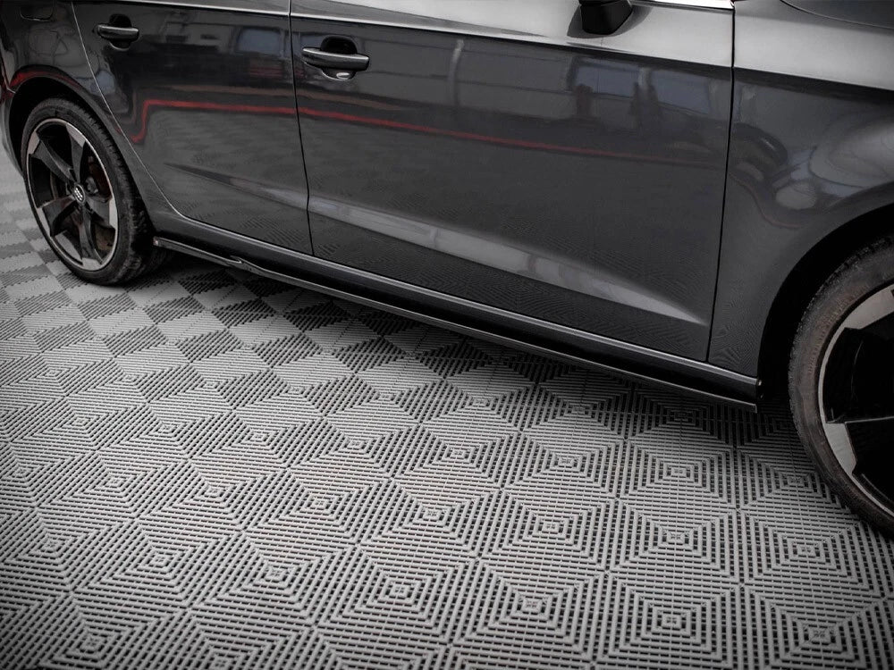 💕  Sotto minigonne  adatto per   AUDI A3 SPORTBACK 8V nero lucido 💕
