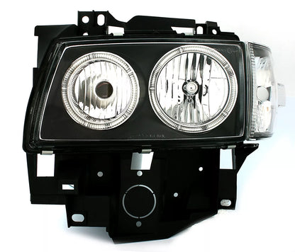 🔥Fari Angel Eyes per VW T4 96-03 Autobus Multivan vettura anteriore lunga neri
