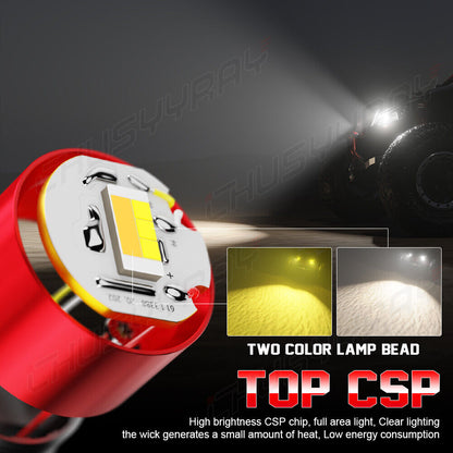 For Yamaha YFZ450 YFZ 450 YFZ450R LED 2004-2019 2020 2021 White Headlight Bulb 