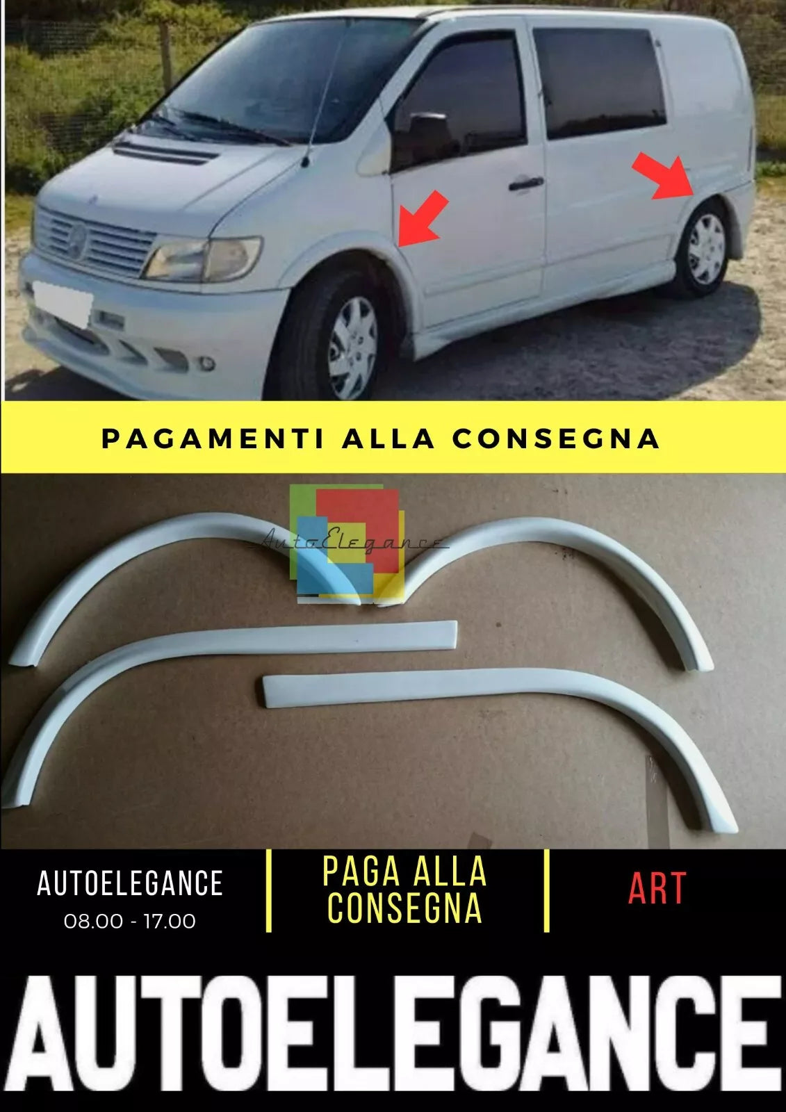 MERCEDES VITO mk1/W638 - WHEEL ARCH EXTENSIONS - FENDER EXTENSIONS