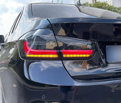 Luci posteriori LED nere per BMW F30 luci posteriori frecce di marcia