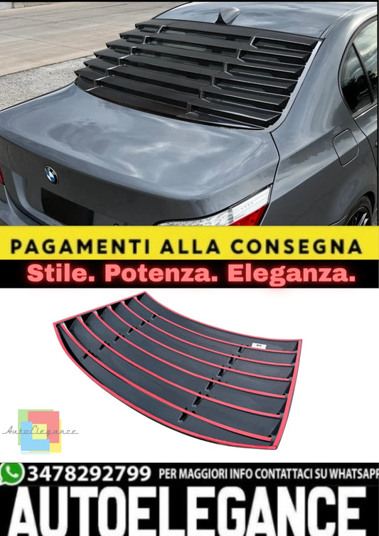 💫Louver / Tapparella Posteriore in ABS Nero Lucido per BMW Serie 5 E60 💫