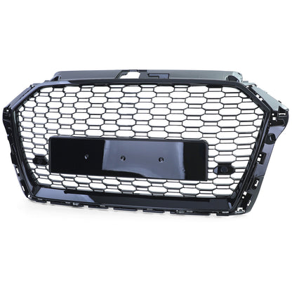 Griglia radiatore sportiva a nido d'ape nera lucida Audi A3 8V 16-20 senza ACC