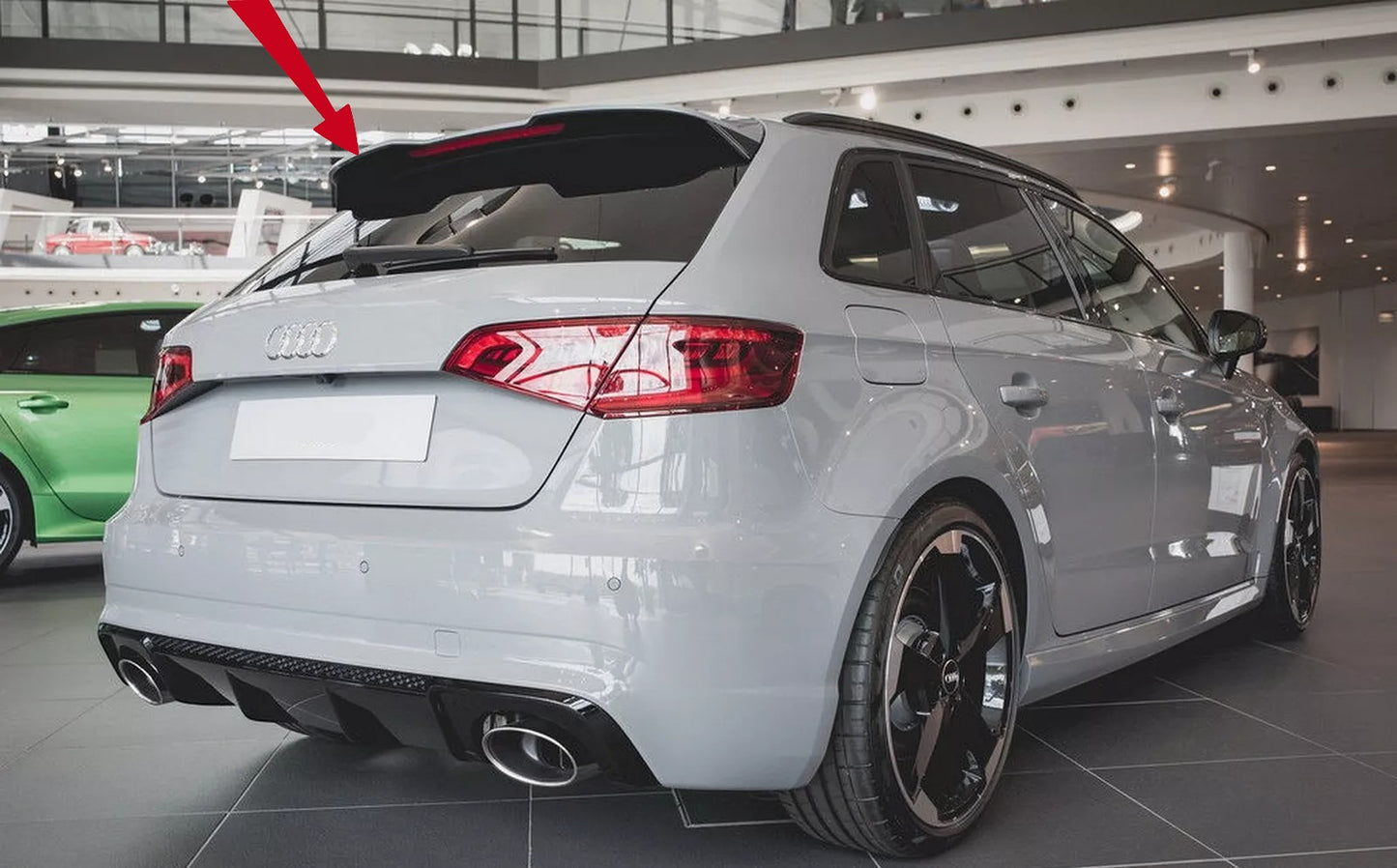 😍Add-On Spoiler sul tetto per Audi A3 8V Sportback 5 porte 2012- RS3 Look😍
