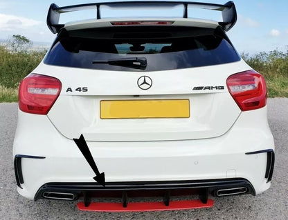 ⭐Diffuseur Pare-chocs pour Mercedes A W176 Facelift 2015-2018 A45 Look Rouge⭐