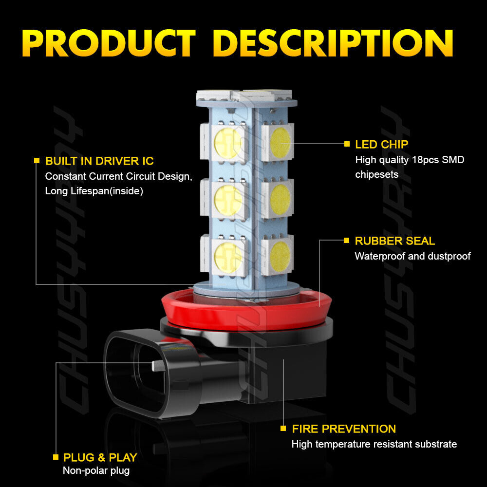 Per Nissan Versa Note 2014-2019 4x LED Faro Fendinebbia Lampadine ombo Kit 6000K