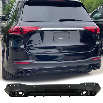 Diffusore doppio tubo adatto per Mercedes GLE W167 sportivo nero GLE43