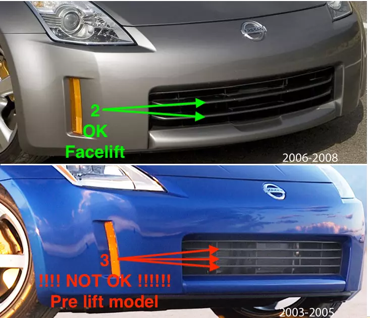 ❤️‍🔥SPLITTER ADATTO PER NISSAN 350Z FACELIFT❤️‍🔥