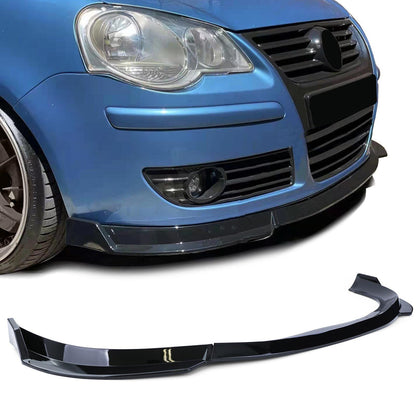 CUP spoiler anteriore nero lucido aftermarket compatibile con VW Polo 9N3 05-09