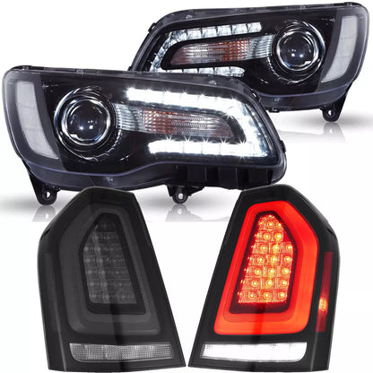 ⭐ART.2938 Kit Fari Anteriori a LED + Fanali Posteriori Fumé – Chrysler 300 ⭐
