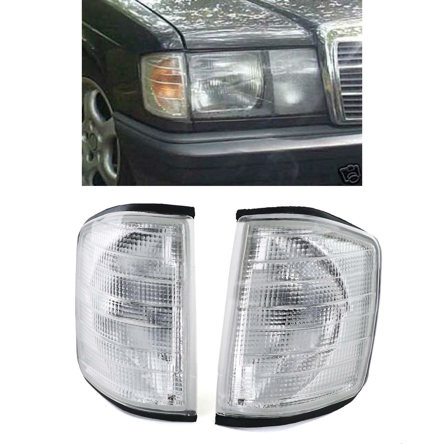 Frecce bianche - coppia per Mercedes 190 W201 82-93-