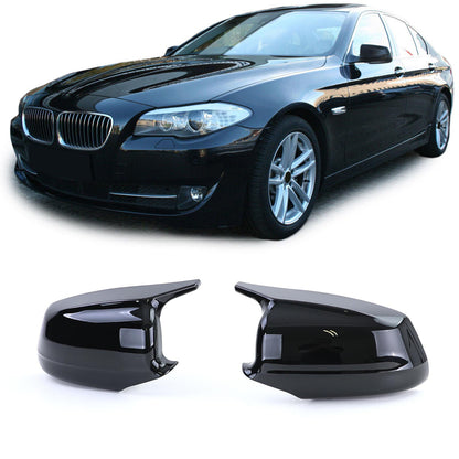 Gloss Black Sport Mirror Replacement Caps Fit For BMW 5 Series F10 F11 10-13 