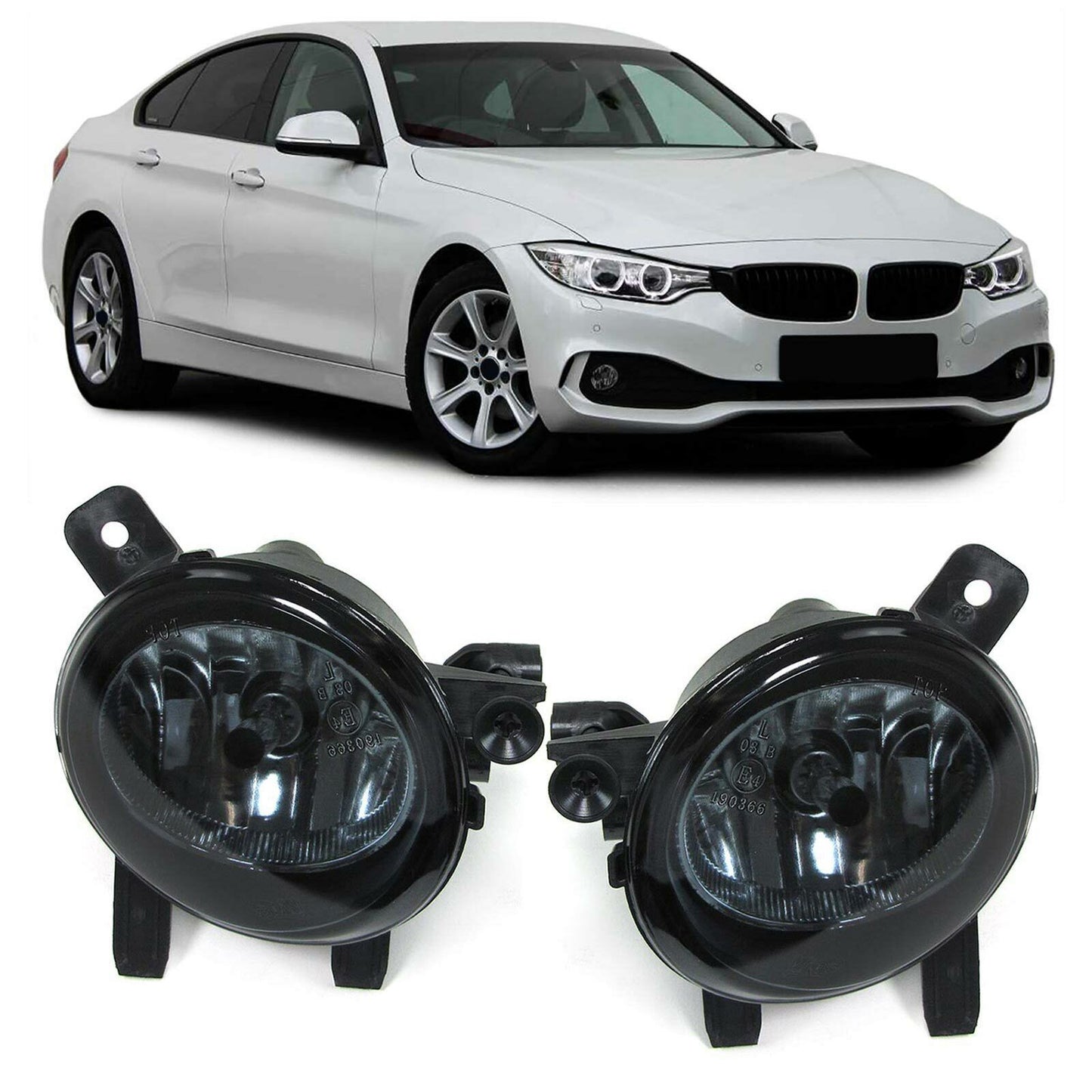 Fendinebbia fumè nero adatto per BMW F20 F21 F30 F31 F34 F32 F33-