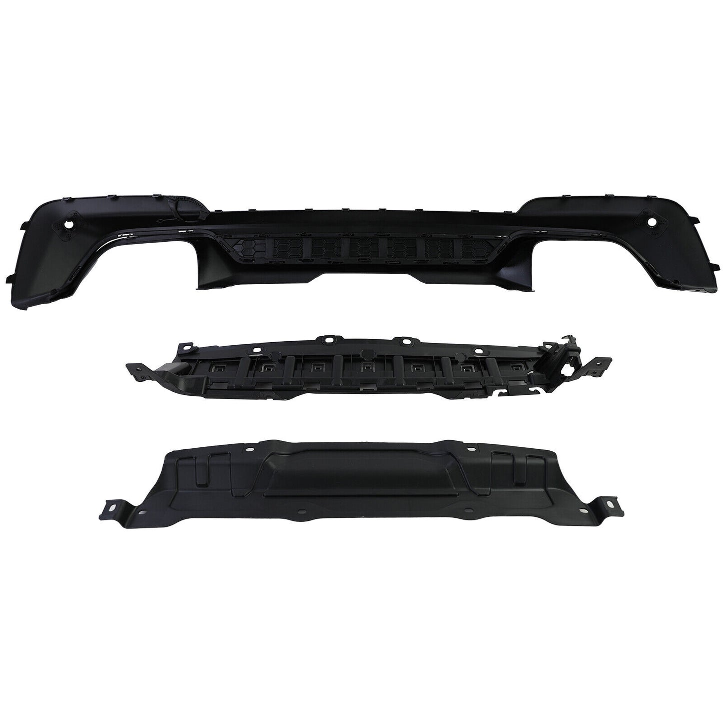 Diffusore posteriore con terminali di scarico cromati adatto per BMW X3 G01