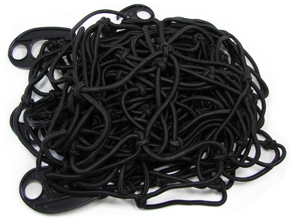 Rete elastica divisoria per bagagliaio con 10 ganci nera 120x150cm universale