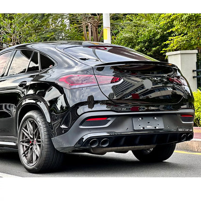 Diffusore posteriore attacco posteriore terminale tuning adatto per Mercedes GLE W167 C167 nero