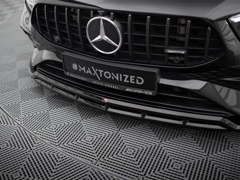 💕 Splitter adatto  per   Mercedes A35 AMG W177 Facelift nero lucido ABS💕