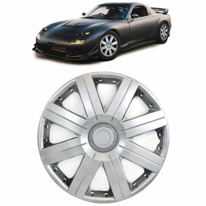 Copricerchi per cerchi in acciaio Set Tenzo-R II 15"" Argento-