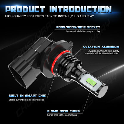 For Lexus IS250 IS350 2006 - 2010 6pc 8000K LED Headlights + Fog Light Bulbs KIT 