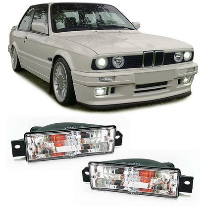 Indicatore di direzione in vetro trasparente bianco con luce fissa per BMW