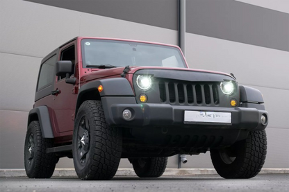 ✨Griglia Calandra per Jeep Wrangler Rubicon JK 07-17 Angry Look Nero opaco Gril✨