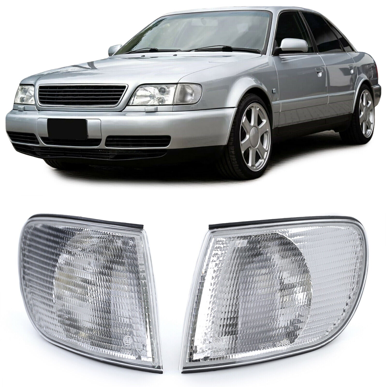 Coppia frecce bianche sinistra destra per Audi A6 C4 94-97- AUTOELEGANCERICAMBI