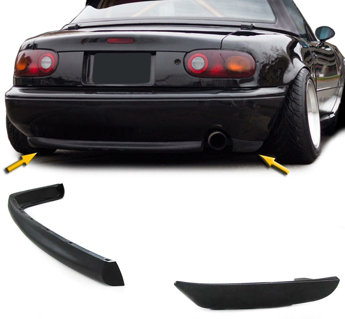 R Style Rear Spoiler Lip Diffuser Bumper Bottom For Mazda MX5 NA 89-