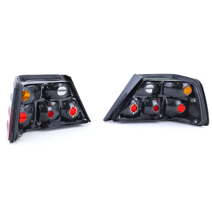 Coppia luci posteriori rosse/nere per Mercedes W124 Berlina Coupe Cabrio 85-93